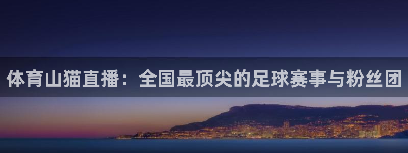 山猫体育nba直播：体育山猫直播：全国最顶尖的足球赛事与粉丝团